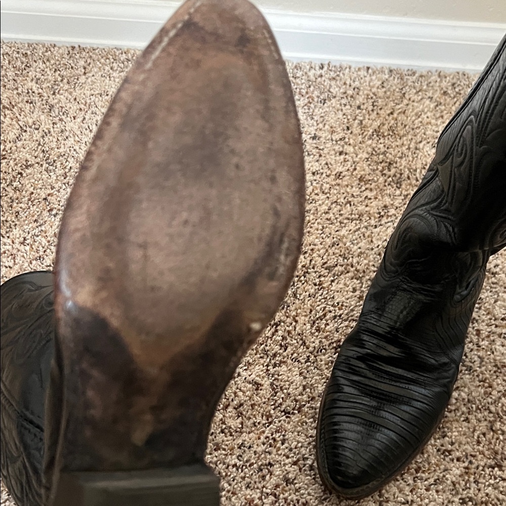 Dan Post Black Heeled Boots - Picture 3 of 5